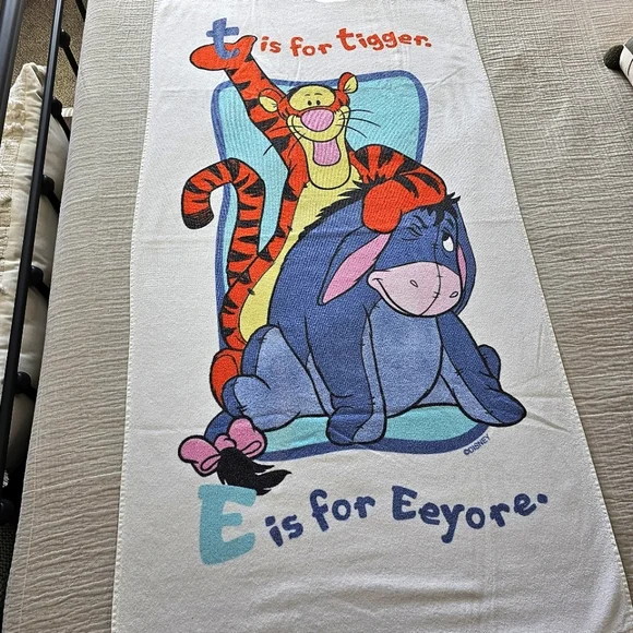 Disney Eeyore And Tigger Swim And Bath Towel, Vintage