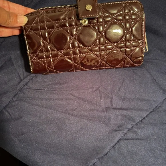 Christian Dior patent wallet
