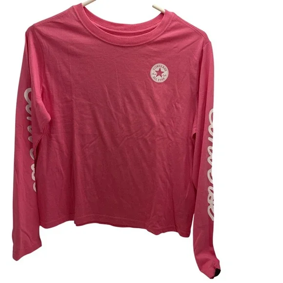 Converse Graphic‎ All Star Long-Sleeve T-Shirt Hot Pink Size XL 13-15 New