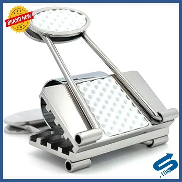 Stainless Steel Money Clip with Credit Card Holder, Minimalist Slim Design