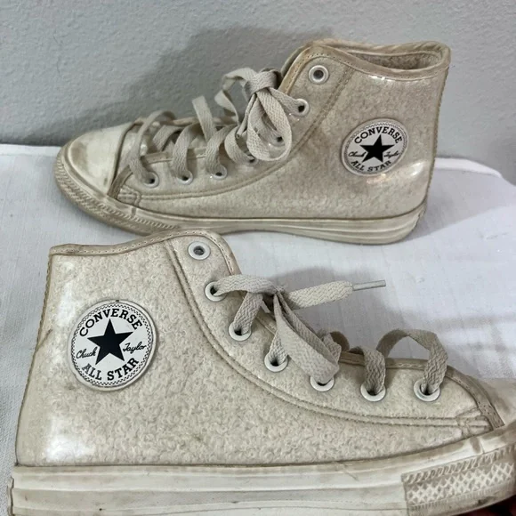 Converse girls white‎ egret size 3