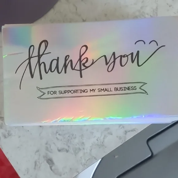 Thank You Cards with Holographic Design