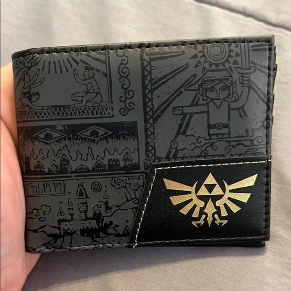 Black and Gold Graphic Wallet