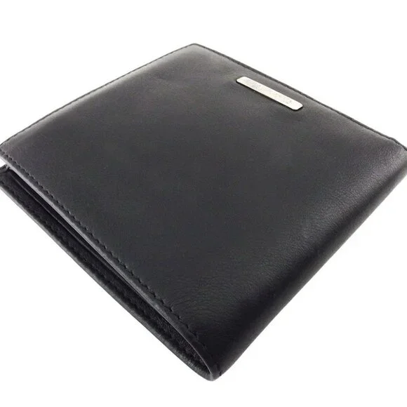 Dior Bifold Wallet Black Silver Women Authentic secondhand