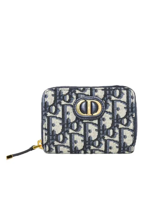 Christian Dior Signature logo zip around wallet #202-72