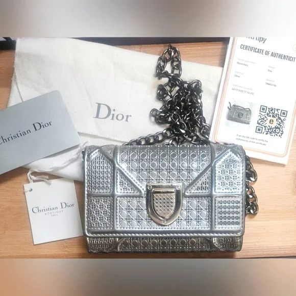 Diorama Cannage Leather Wallet w/COA! ¡¡FULL INCLUSION!!
