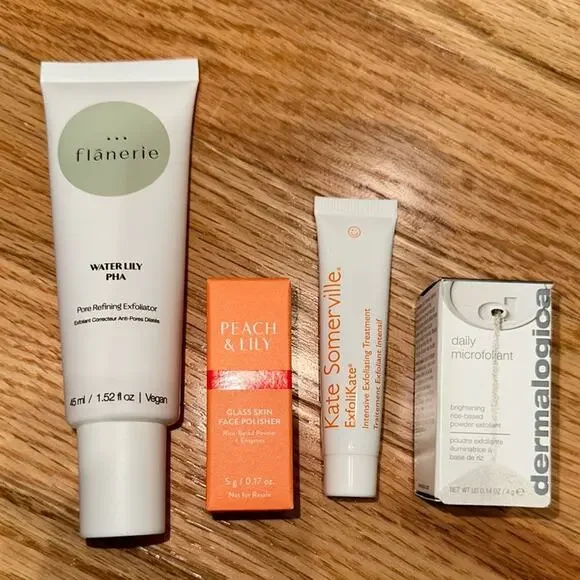 4 pc exfoliating skincare set brand name new