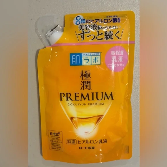 Hada Labo Gokujyun Premium Hyaluronic Acid Milk Emulsion Refill Bag 140ml