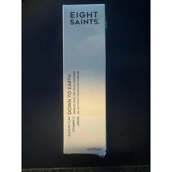 New Eight‎ Saints Down to Earth Swirled Mud Gel Face Cleanser Kaolin Clay 2 oz!