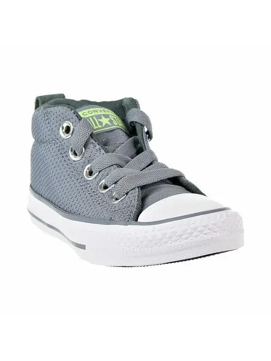 Converse $50 Chunk Taylor All Star Street Mid Size 2 Big Boys Shoes Grey 661890F