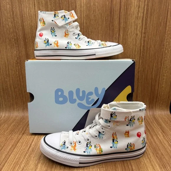 Converse X Disney Bluey Chuck Taylor All Star 1V Youth Size 2 White Multi New