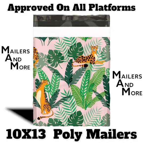 25 10X13 Poly Mailers, Cheetahs, Shipping Envelopes PRICE IS FIRM