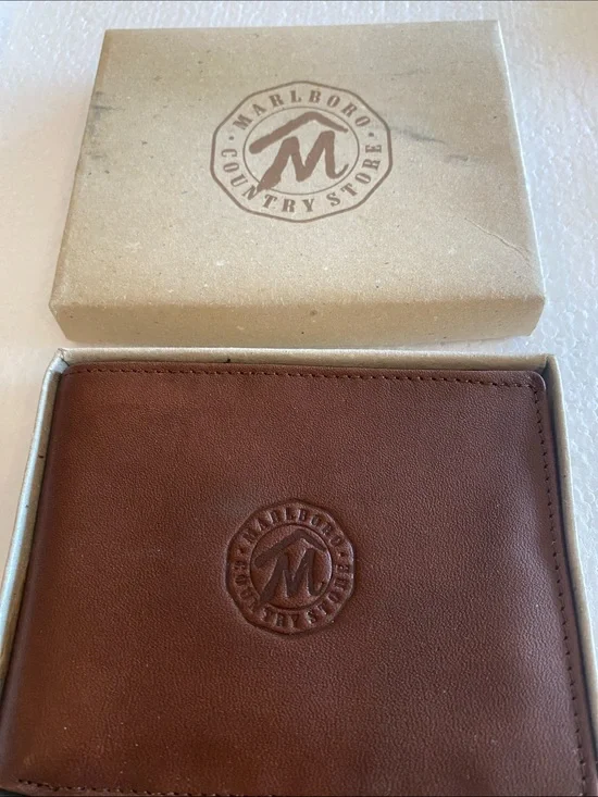 Marlboro Country Store Men's Brown Leather Bi-Fold Wallet