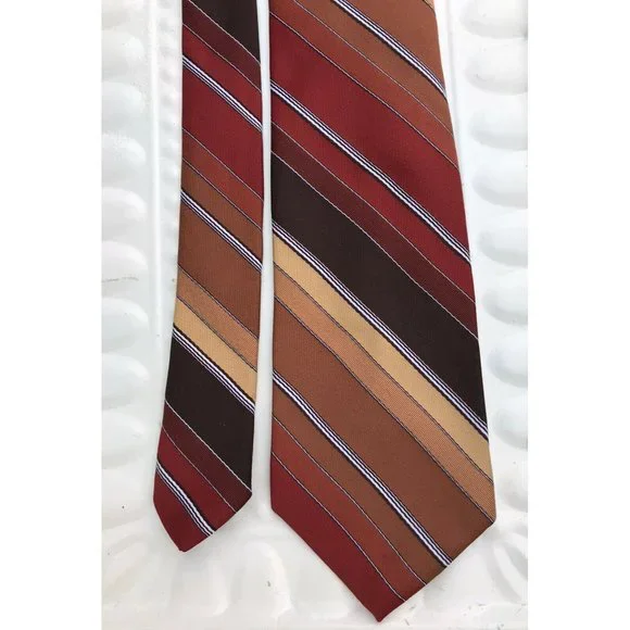 VTG TOWNCRAFT PAR EXCELLENCE Neck Tie Italy SIlk Groovy Disco MCM Browns Mod 70s