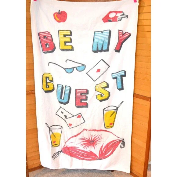 Vintage Beach Towel Party Like 1960 Beach Boat Pool Fun