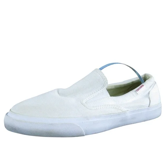 Converse Slip-On‎ Loafer Girl Y 4 Medium Athletic White Fabric Slip On