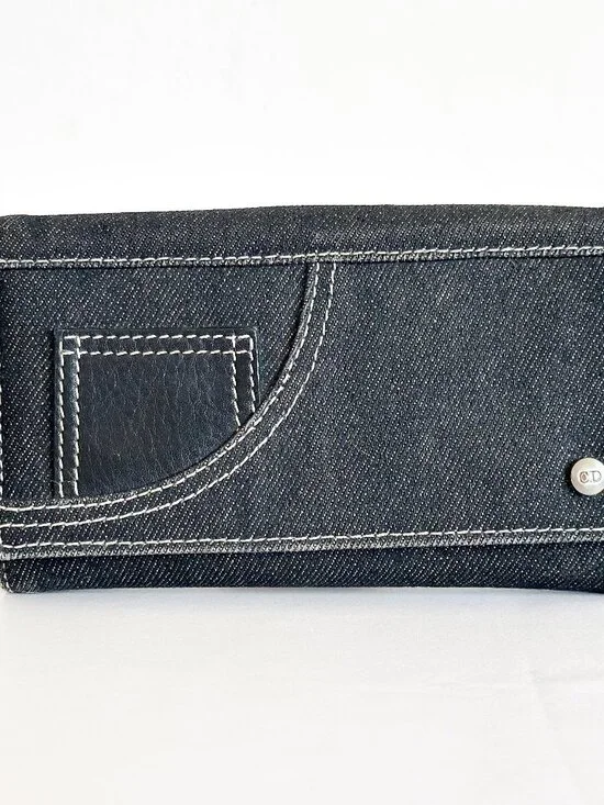 Christian Dior Denim Long Wallet