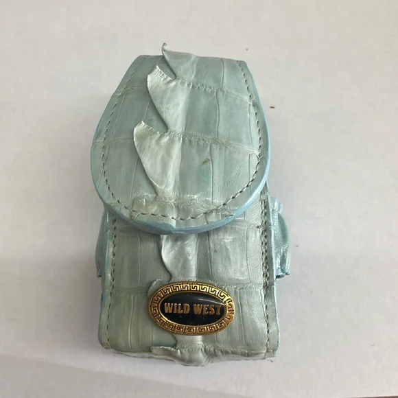 Mens Sky Blue Crocodile Knife Sheathes