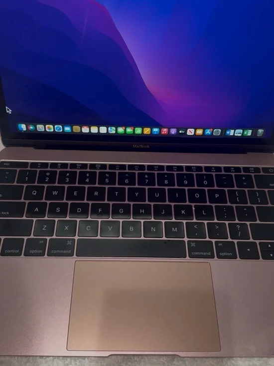 Apple MacBook in Rose Gold with Black Keyboard