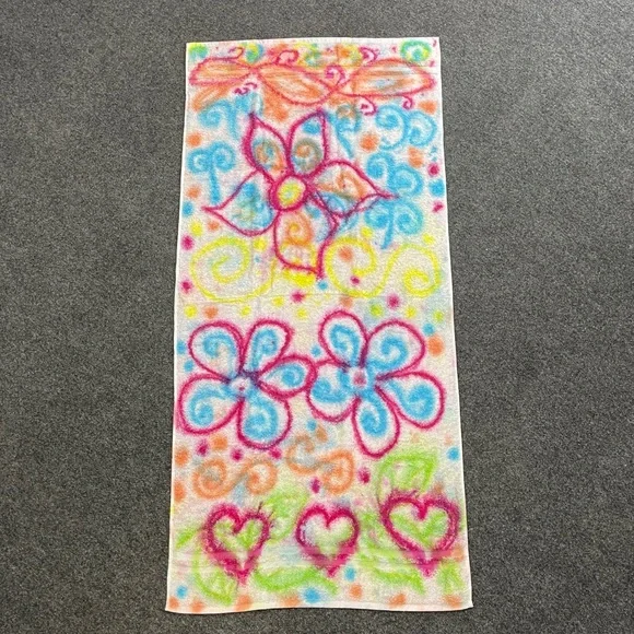 **Custom Tie- Dye Flowers Printed Cotton Towel