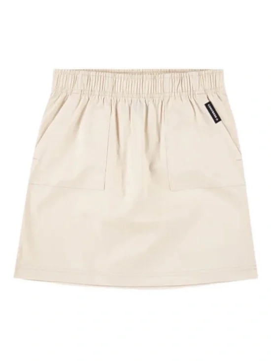 Converse Girls Cream A-Line Skirt Elastic Waist Pockets Size L 12-13 NWT