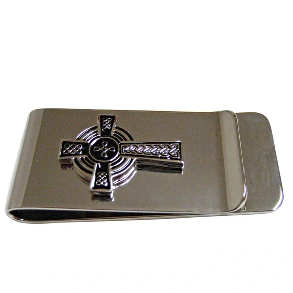 Large Textured Cross Money Clip