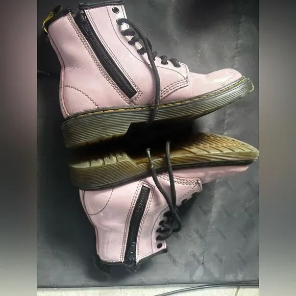 Dr Martens Boots girls pink Barbie color high top shoes cute Easter egg flats