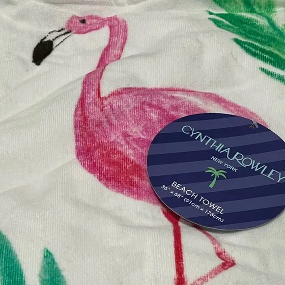 BEACH TOWEL large Cynthia Rowley FLAMINGO 36