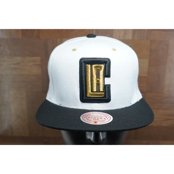 Mitchell & Ness Los Angeles‎ Clippers NBA Snapback (White/Gold/Noir)