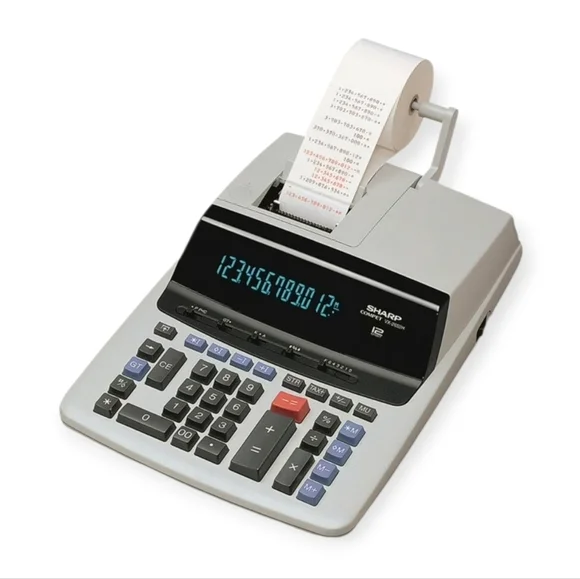 sharp compet vx-2652h desk top calculator with roll print capabilities