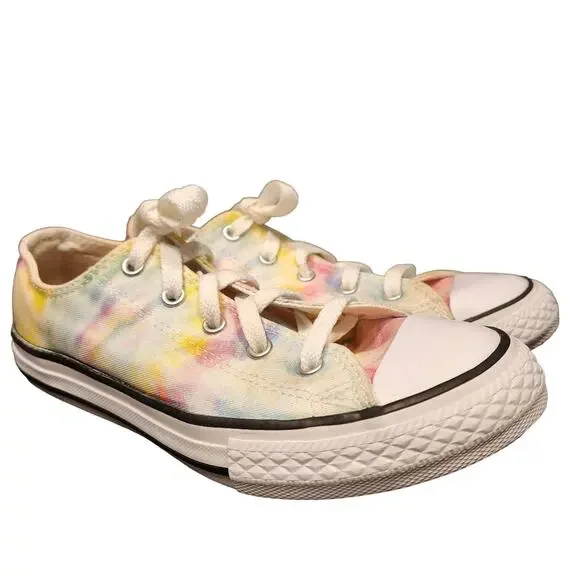 CONVERSE Chuck Taylor All Star 365582F Tie Dye Lo Top Sneakers Youth 3 Girls