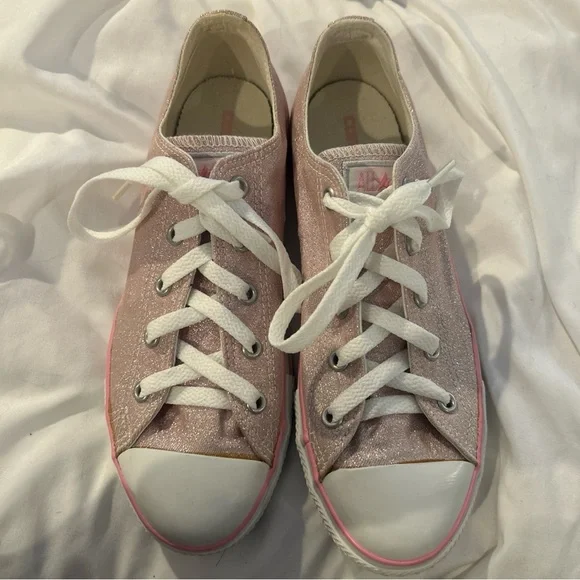 Vintage Y2K Converse All Star Pink Glitter Low Top Kids Size 3‎ (2001)