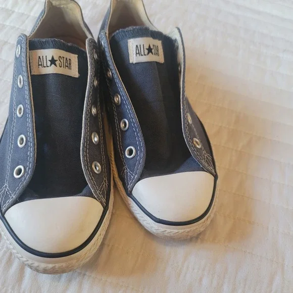 Converse All Star Chuck‎ Taylor Low Top Sneakers Kids Size 3 Navy Blue Canvas