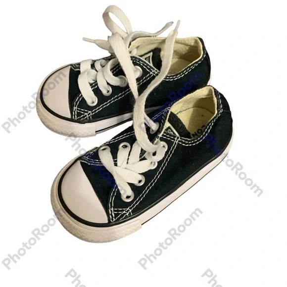 Converse Shoes Chucks Toddler Sz 4 Black Canvas