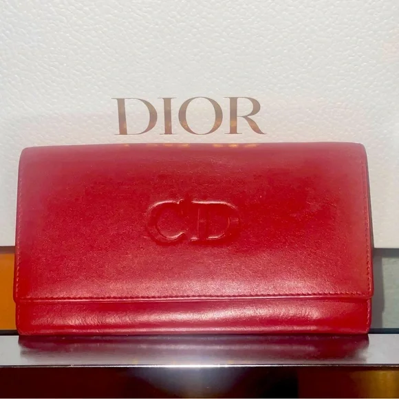 Christian Dior Double flap Long Wallet