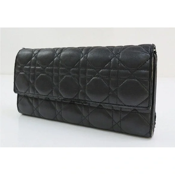 Dior Black Quilted Women's Wallet