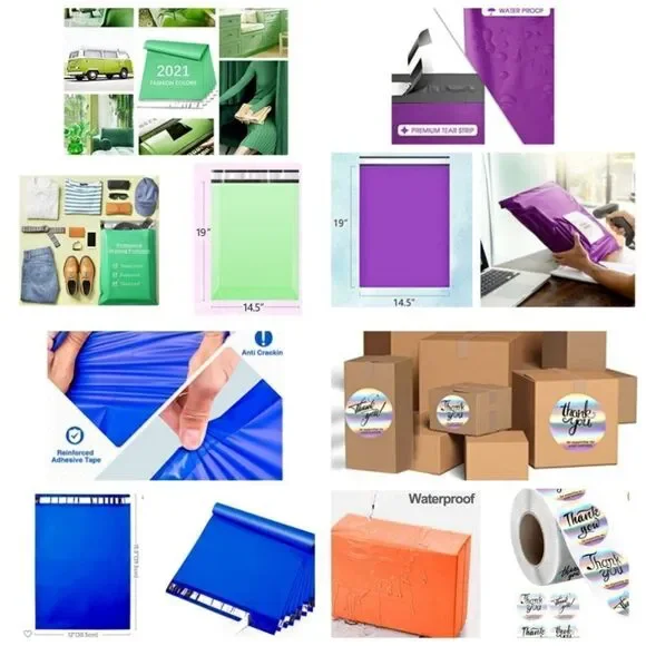 Poly Mailers XLARGE 40 piece Starter Pack w/Stickers