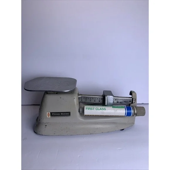 VINTAGE Pitney Bowes Mechanical Balance‎ Beam Postal Scale 16 Ounce USA