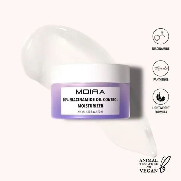 Moira, 10% Niacinamide Oil Control Moisturizer