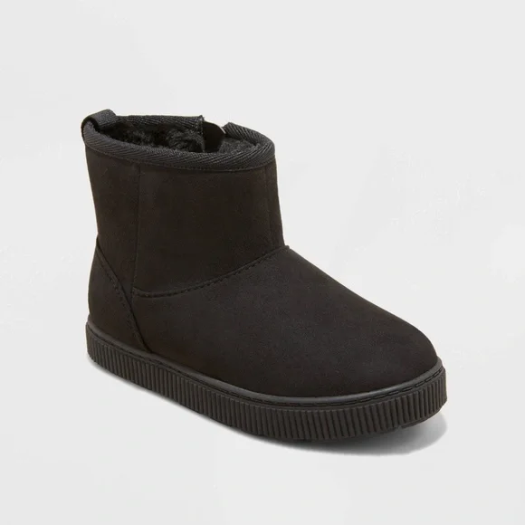 Share Toddler Arlo Shearling Style Boots - Cat & Jack, Black, US 9T, Zipper