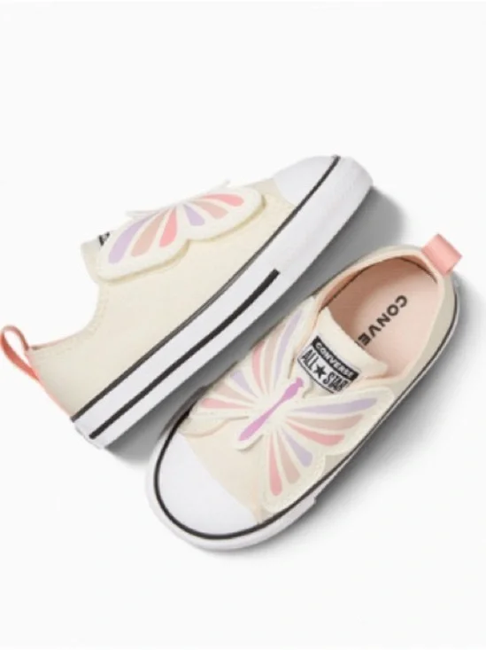 CONVERSE Toddler Girls Chuck Taylor All Star toddler butterfly sneakers | 7