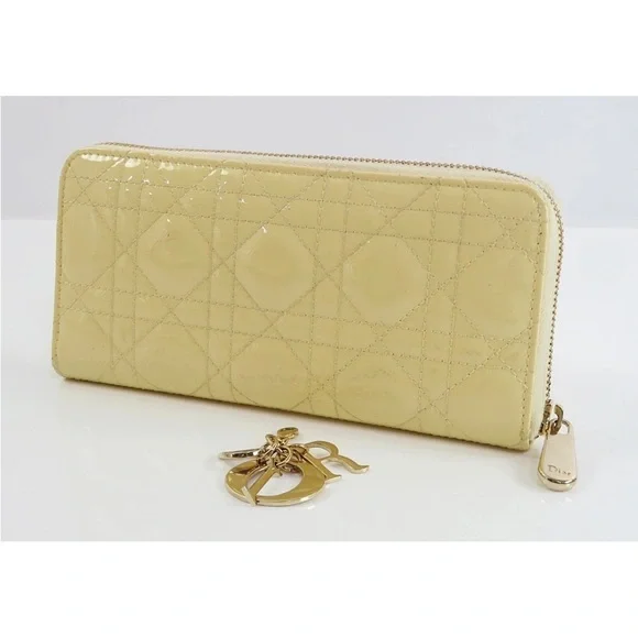 Dior Beige Quilted Women's Wallet