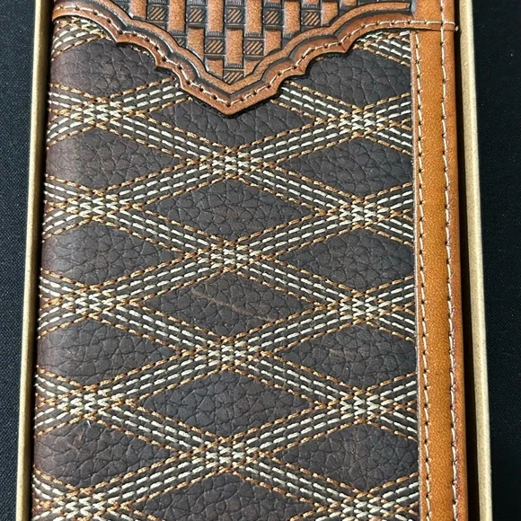Justin Brown and Tan Leather Wallet