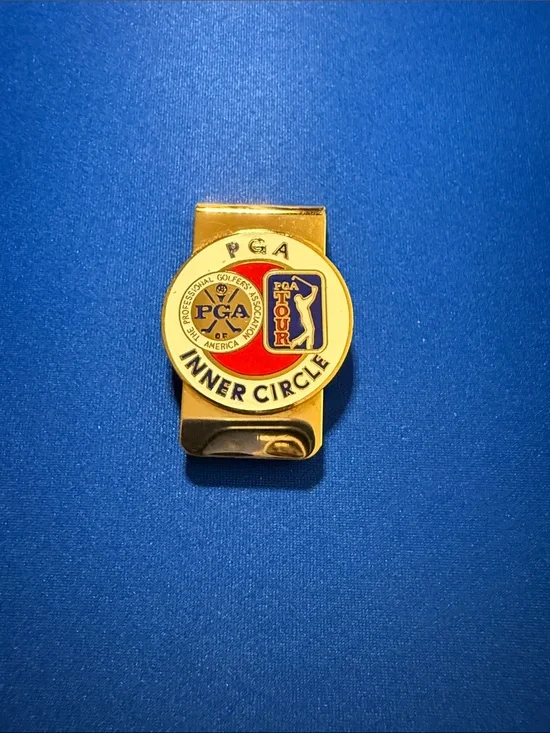 PGA Inner Circle Gold Money Clip - Red, Blue, White