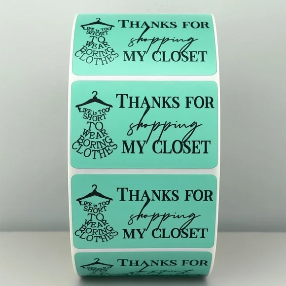 Thanks for Shopping My Closet Stickers – Cute Labels for Clothing Orders