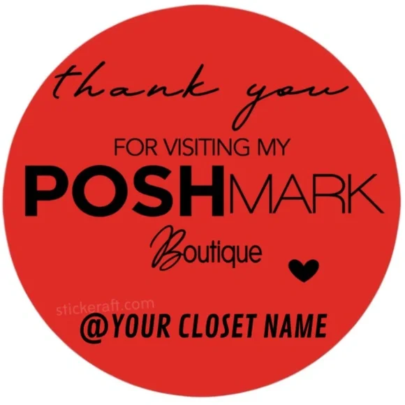 Custom “Thank You for Visiting My Poshmark Closet” Stickers Perfect for You