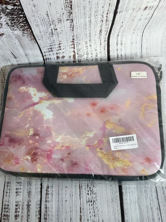 12” Laptop Sleeve Carrying Case - Pink Marble Design