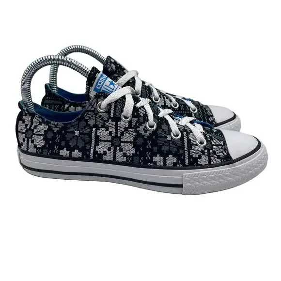 Converse Chuck Taylor All Star Winter Print Snow Christmas Black Kids Juniors 4