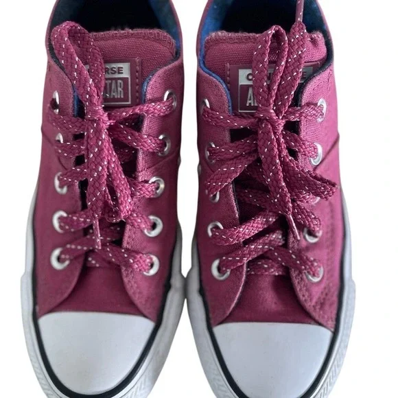 Converse‎ Chuck Taylor All Star Magenta Pink Sparkle Lace Low Top Sneakers