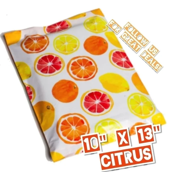 50 Citrus Poly Mailers 10x13